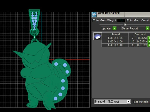 3D GOLD CAT PENDANT 3D Print Model