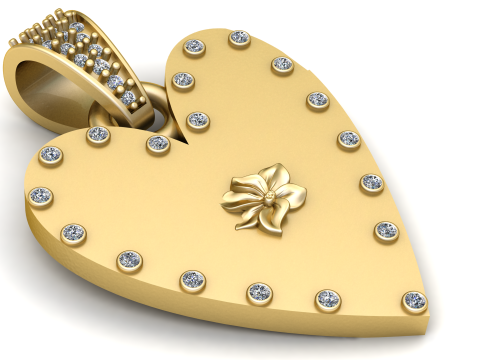 HEART PENDANT 3D Print Model