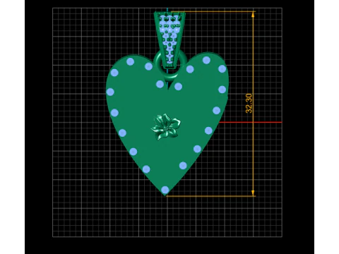 HEART PENDANT 3D Print Model