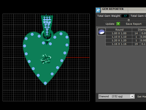 HEART PENDANT 3D Print Model