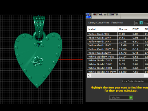 HEART PENDANT 3D Print Model