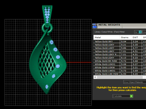3D GOLD EARRING PENDANT 3D Print Model