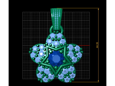 STAR FLOWER PENDANT Model Cetak 3D