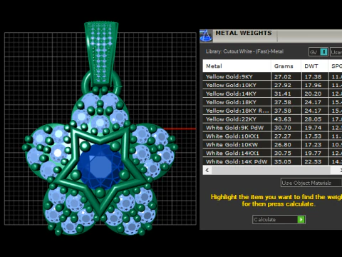 STAR FLOWER PENDANT 3D Print Model