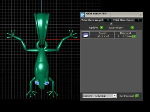 Gold frog pendant 3D Model