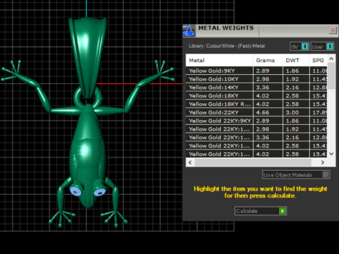 Gold frog pendant 3D Model