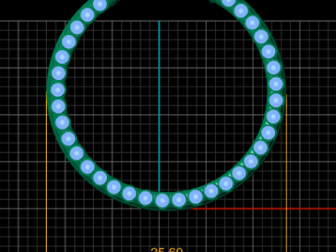 Gold horseshoe necklace-pendant Model 3D
