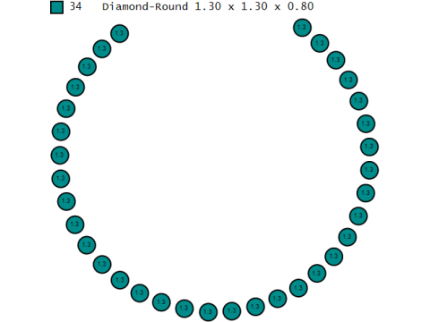 Gold horseshoe necklace-pendant Model 3D