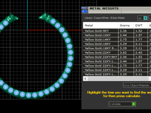 Gold horseshoe necklace-pendant Model 3D
