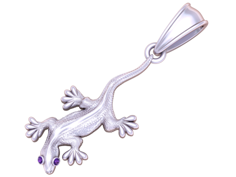 Gold Lizard pendant 3D Модель