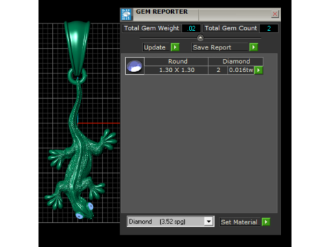 Gold Lizard pendant 3D Модель
