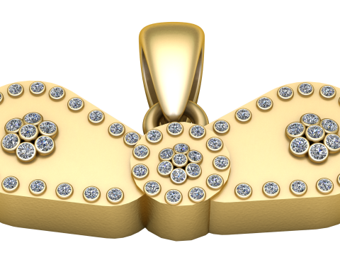 Elegant gold pendant Model do druku 3D
