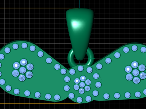 Elegant gold pendant Model Cetak 3D