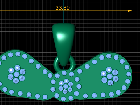 Elegant gold pendant Model Cetak 3D