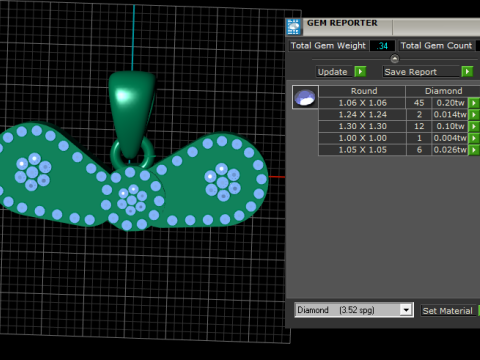 Elegant gold pendant Model Cetak 3D