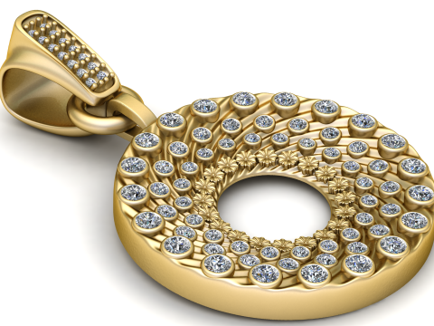 Stunning round pendant 3D 打印模型