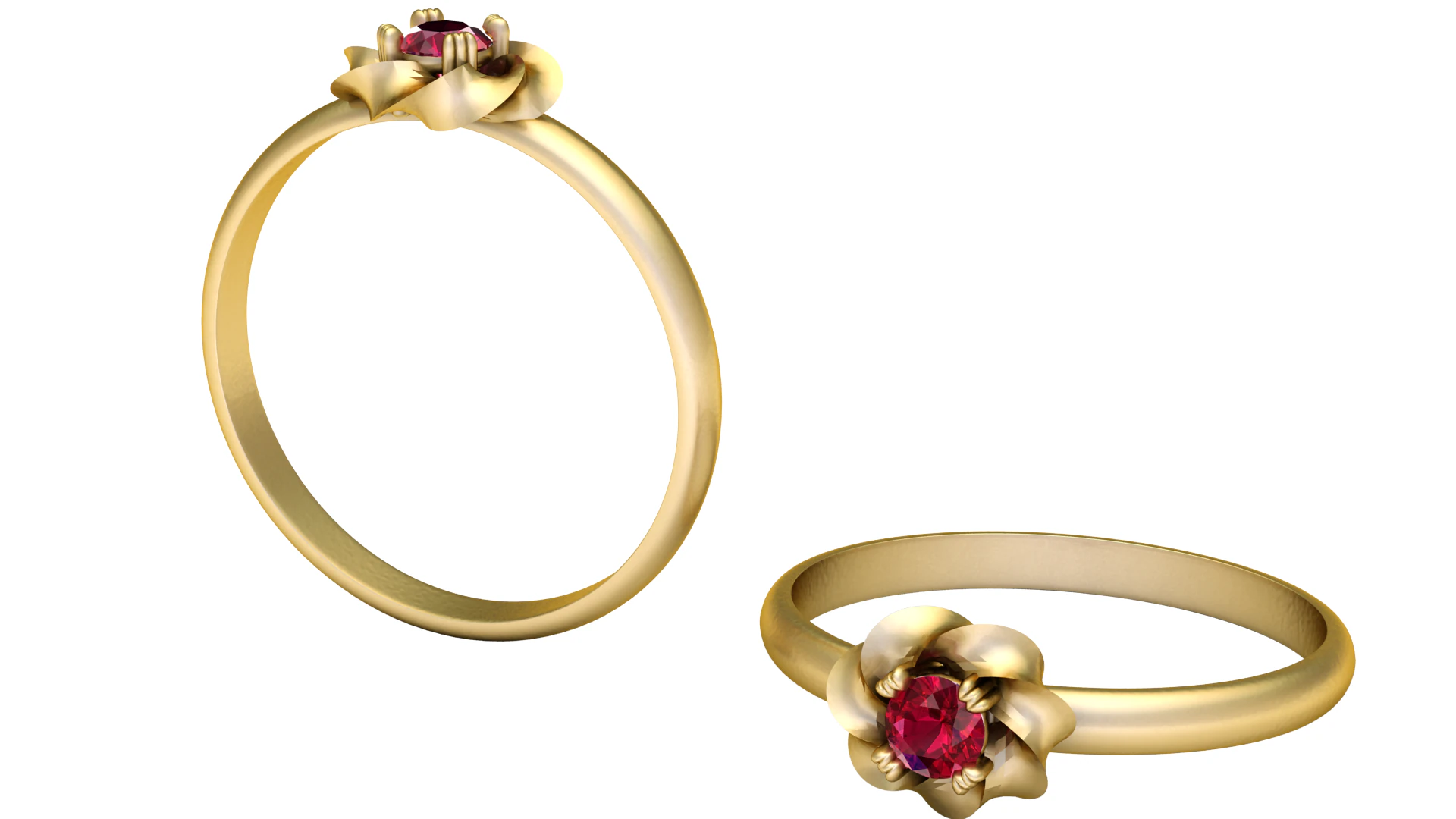 3D GOLD RING 3D Print Model .c4d .max .obj .3ds .fbx .stl .blend 