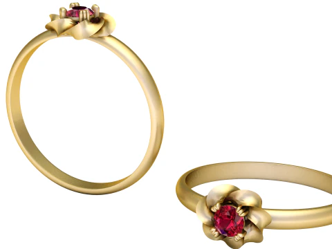 3D ゴールド リング 3Dプリントモデル