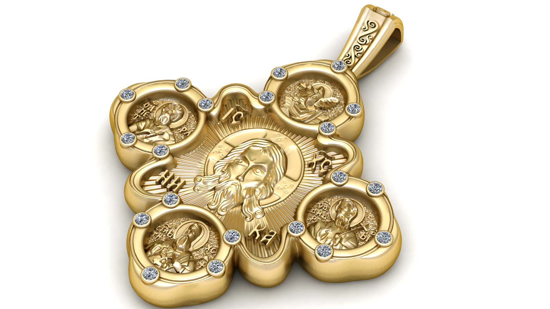 3D GOLD PENDANT 3D Print Model .c4d .max .obj .3ds .fbx .stl .blend