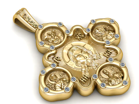 3D GOLD PENDANT 3D Print Model