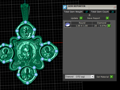 3D GOLD PENDANT Model Cetak 3D