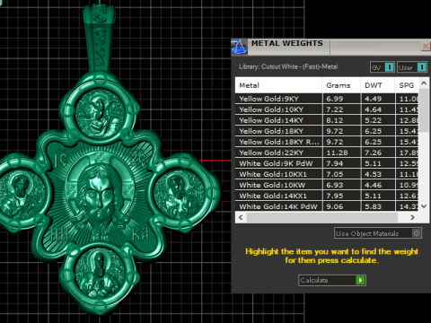 3D GOLD PENDANT Model Cetak 3D