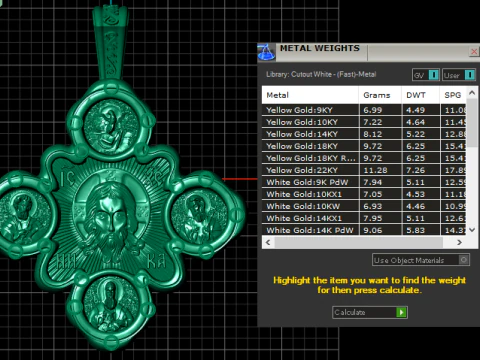 3D GOLD PENDANT 3D Print Model