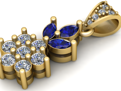 Elegant gold pendant Model do druku 3D