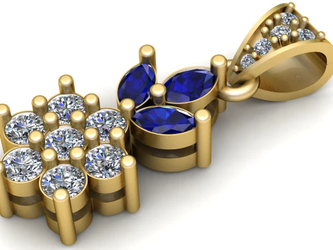 Elegante gouden hanger 3D printmodel