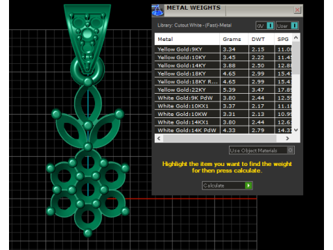 Elegant gold pendant 3D Print Model
