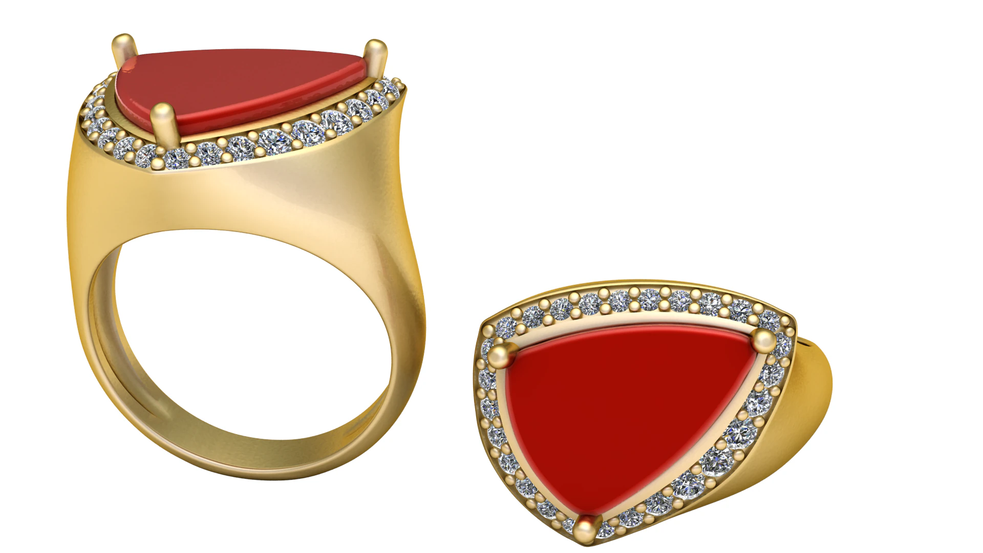 Gold ring 3D Print Model .c4d .max .obj .3ds .fbx .stl .blend 