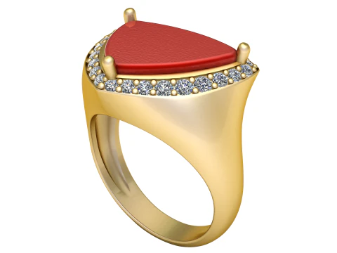 Gold ring 3D Print Model