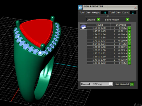 Gold ring 3D Print Model