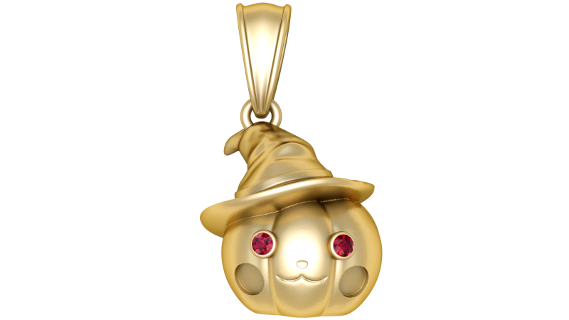 Gold pumpkin pendant Modèle 3D .c4d .max .obj .3ds .fbx .stl .blend