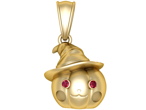 Gold pumpkin pendant 3D Модель