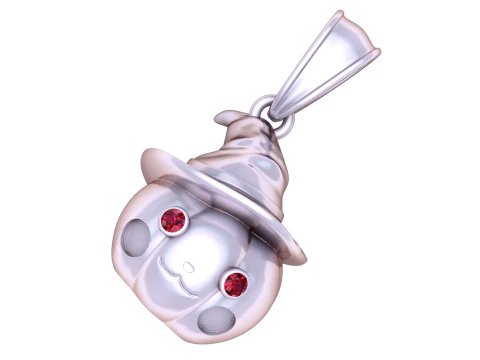 Gold pumpkin pendant 3D Model