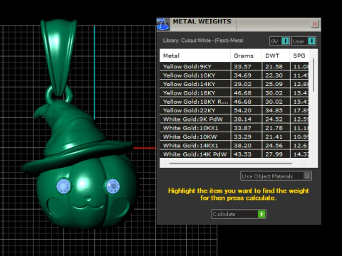 Gold pumpkin pendant 3D Model