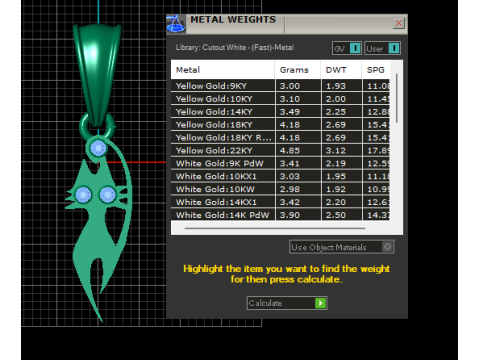 Gold cat pendant 3D Modell