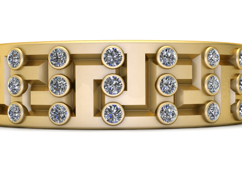Gold band ring Modello di stampa 3D