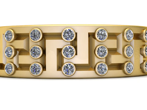 Gold band ring 3D Print Model