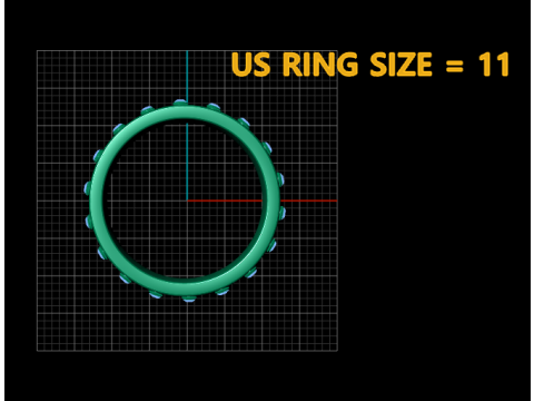 Gold band ring Modello di stampa 3D