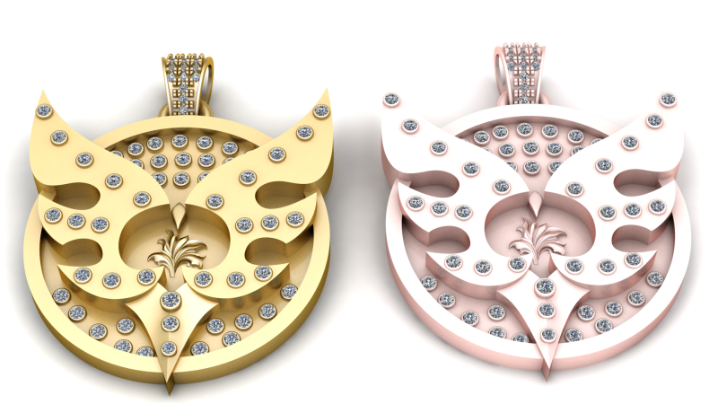 Butterfly-inspired pendant 3D Print Model .c4d .max .obj .3ds .fbx .stl .blend