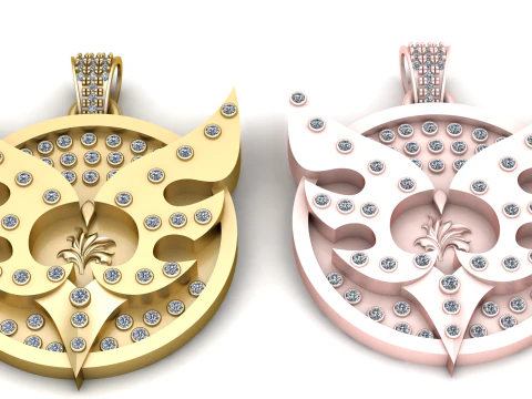 Kelebeklerden ilham alan kolye ucu 3D Baskı Modeli