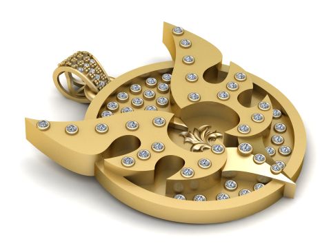 Butterfly-inspired pendant 3D Print Model