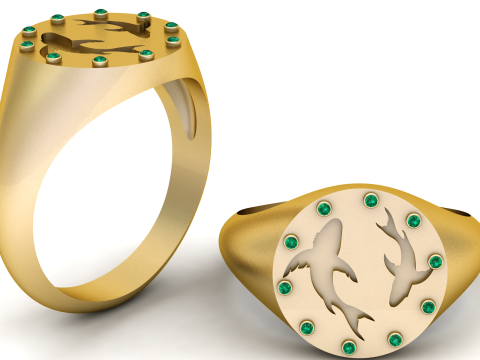 Signet-style ring 3D Print Model