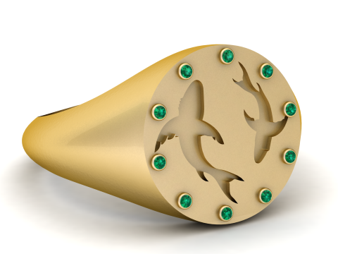 Signet-style ring 3D Print Model