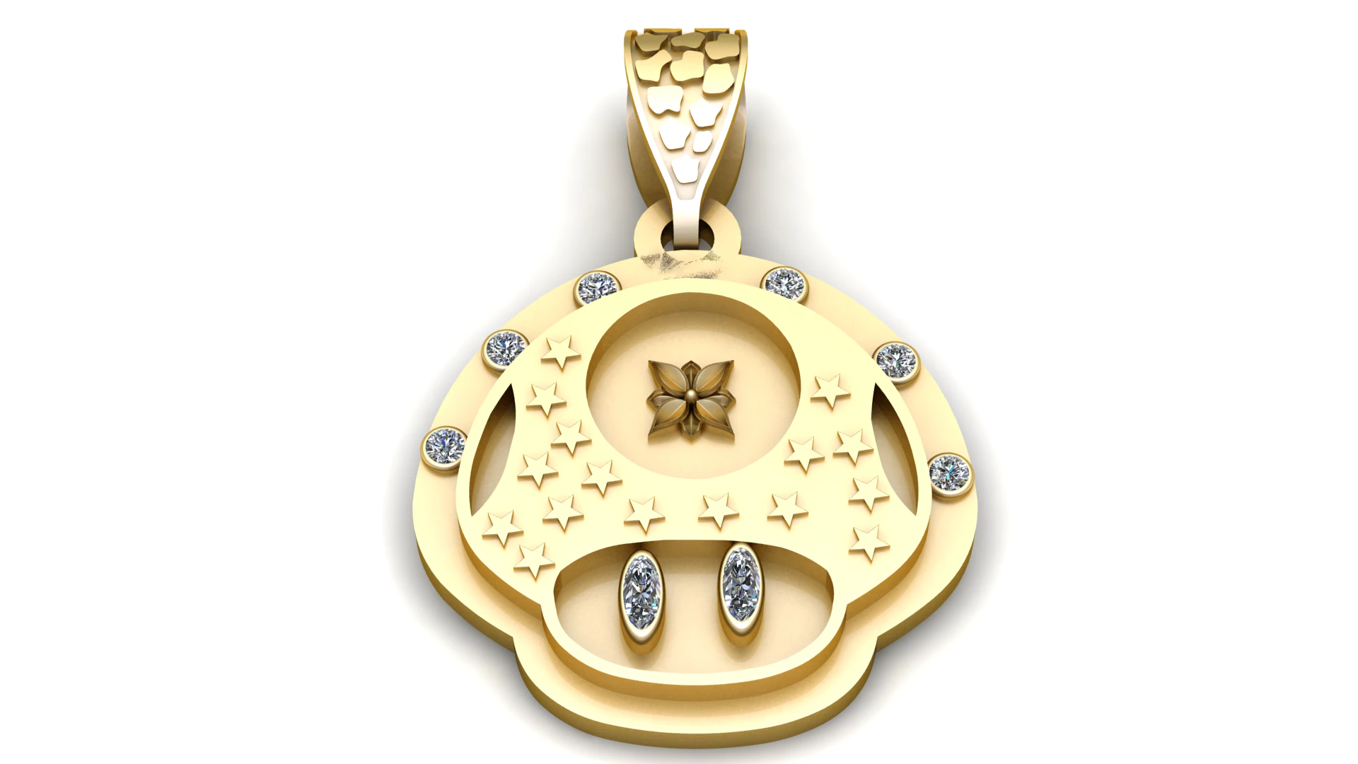 Celestial Bloom Pendant 3D Print Model .c4d .max .obj .3ds .fbx .stl .blend 