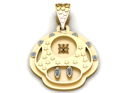 Pingente Flor Celestial Modelo de Impressão 3D