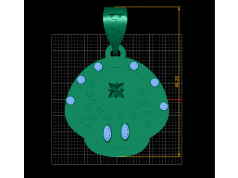 Celestial Bloom Pendant 3D Print Model
