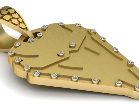 Titan Shield Pendant 3D Print Model
